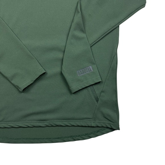 Barbell Men's Performance Hoodie Size M Bodybuilding Green Pullover Workout - Picture 7 of 13